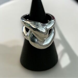 sterling silver RING‎ solid SS signed  Taxco Mexico 925 sculptural TO-45 VTG